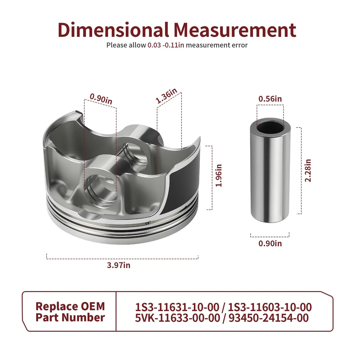 Top End Rebuild 102mm STD Forged Piston for Yamaha Raptor 700R (2006–2014)