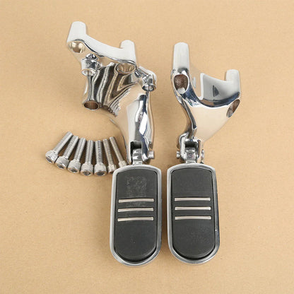 Chrome Passenger Foot Pegs Mount for Harley Sportster XL 883 1200 (2014-2022)