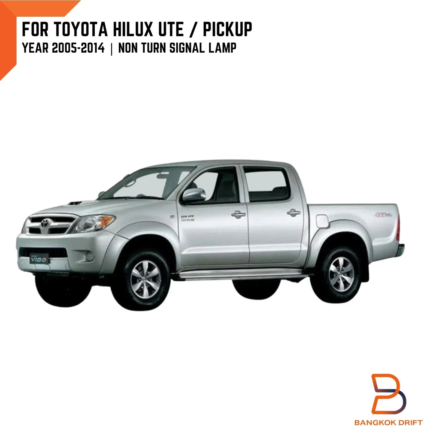 LH Chrome Outer Mirror Cover for Toyota Hilux Ute Vigo (2005-2014)