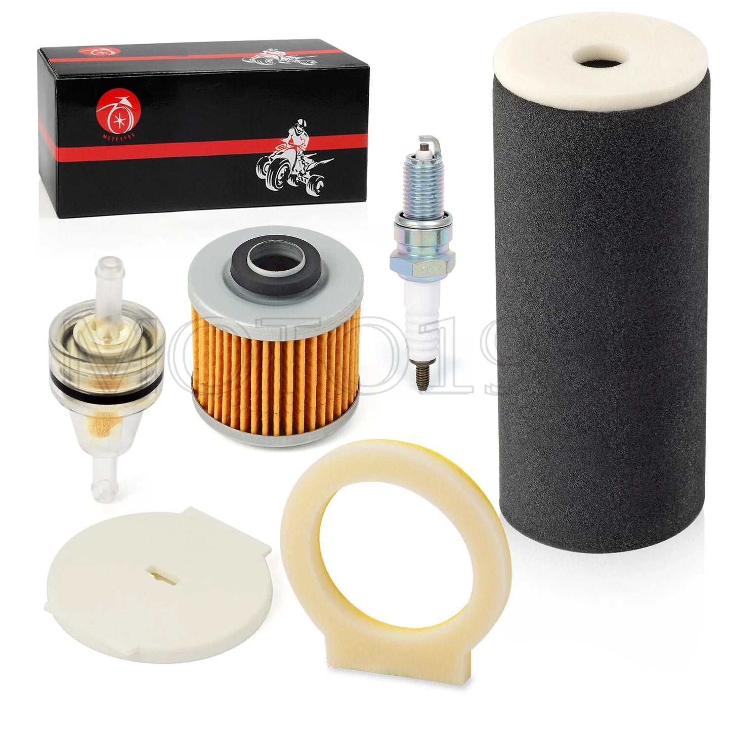 Air Filter & Cage Guide & END CAP Kit for Yamaha Grizzly 660 YFM660 (1998–2001)