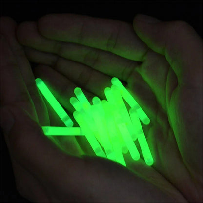 100pcs 1.5" Mini Green Glow Sticks for Night Golfing/Fishing