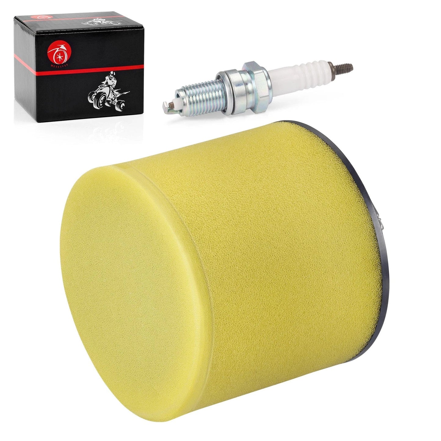 Air Filter + Clamp + Spark Plug for Honda TR200 Fat Cat (1986–1987)