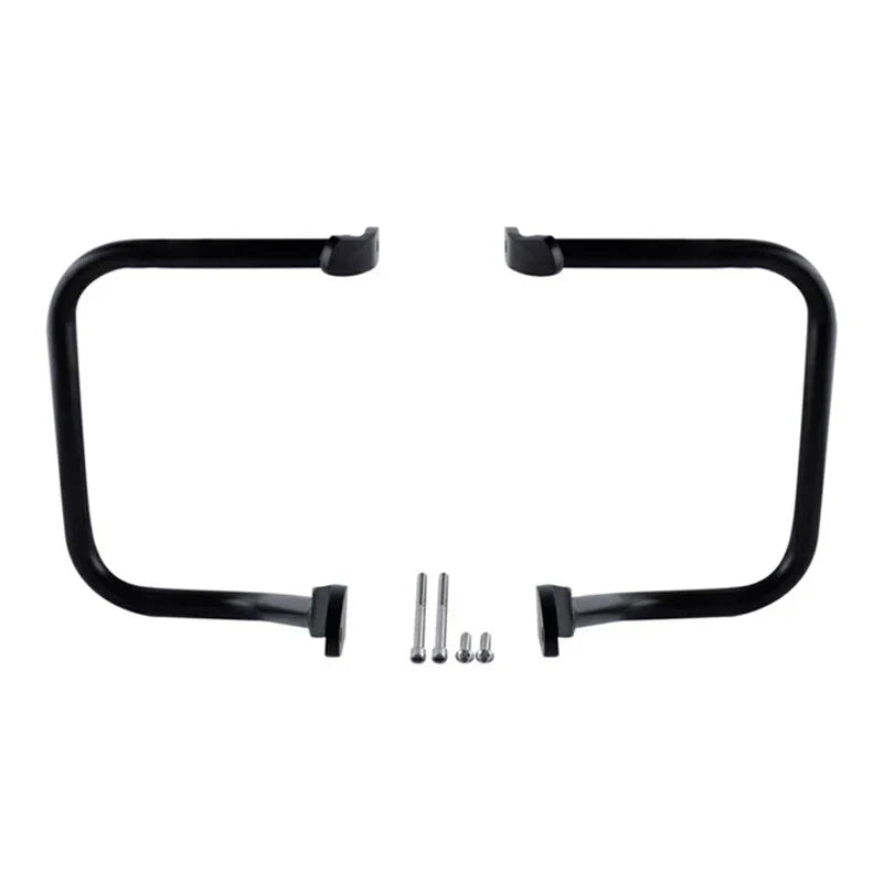 Chrome/Black Saddlebag Guard Rail Crash Bar for Harley FLST FLSTC (2000-2017)