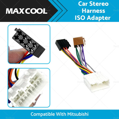 ISO Connector Adapter Wiring Cable for Mitsubishi Car Stereo
