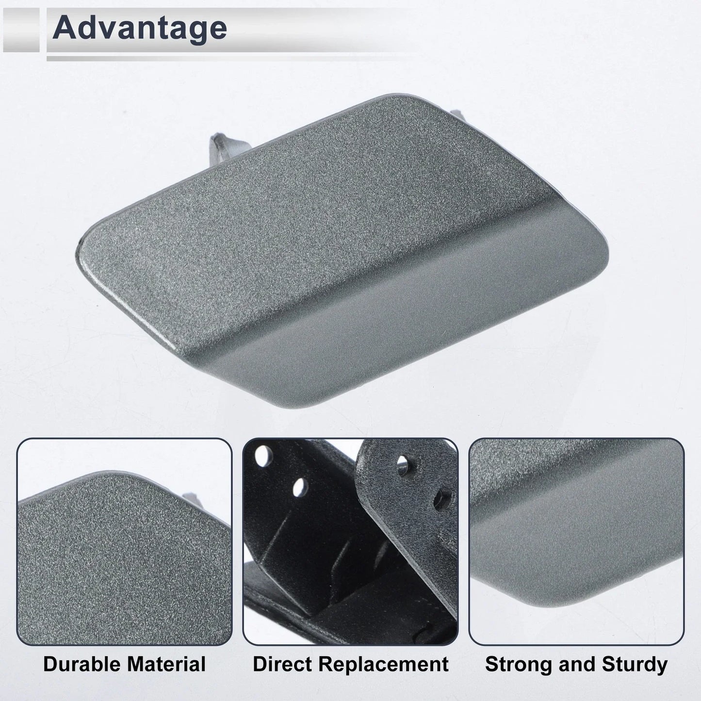 Washer Nozzle Cover Cap Front Right Bumper Headlight for BMW 320i Grey