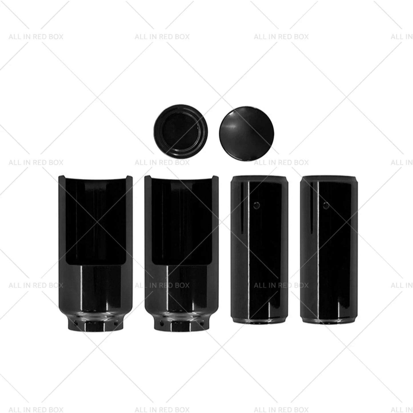 Black Fork Cover Set for Harley Softail M8 Street Bob (2018-2022)