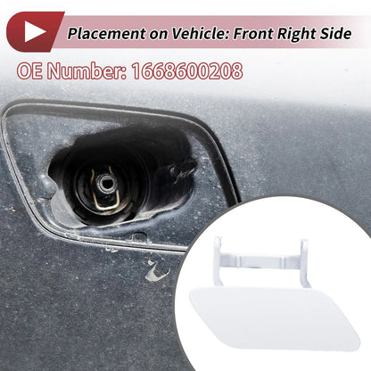 Front Right Washer Nozzle Cover for Mercedes-Benz ML350 (2012-2015) 1 x White