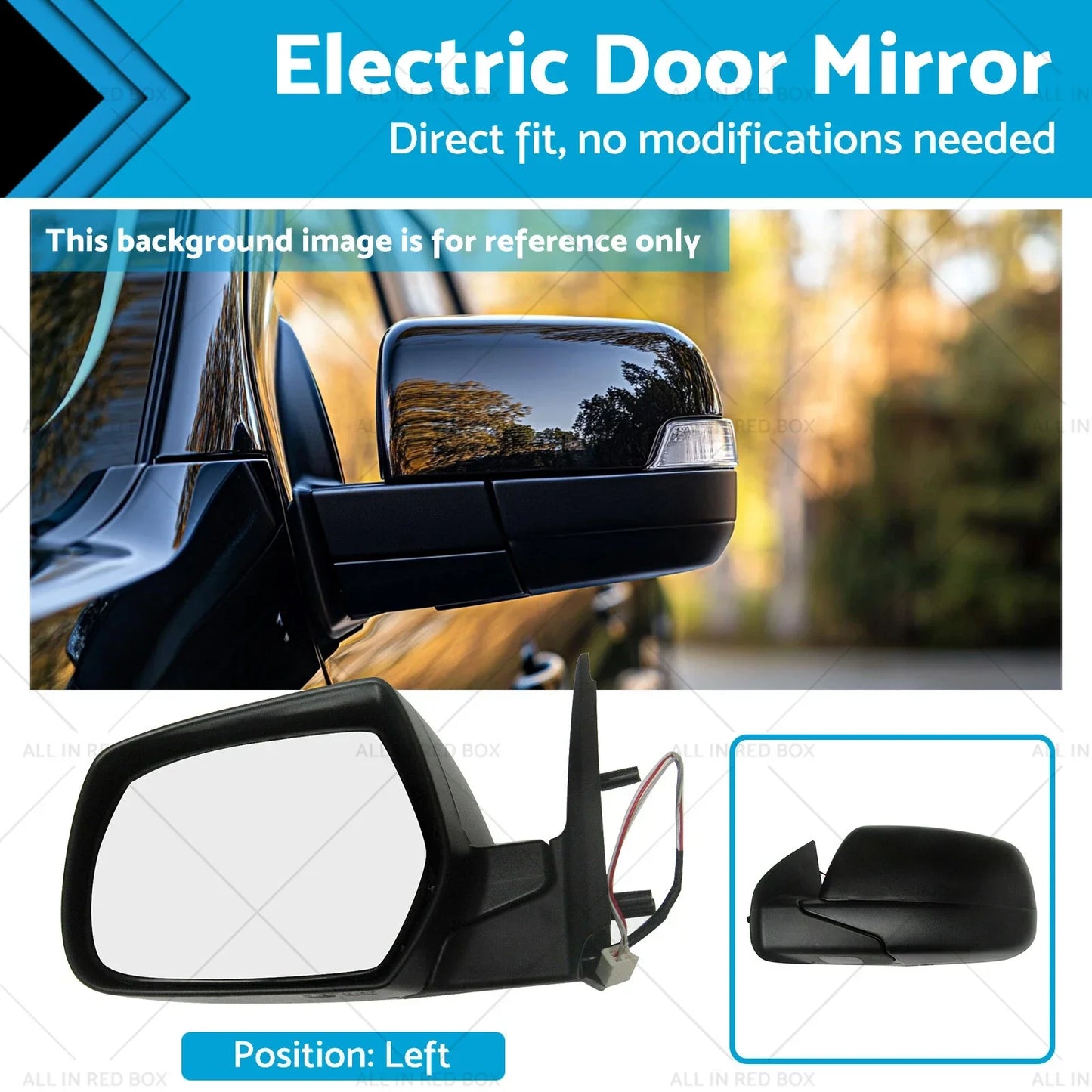 Electric Adjust Door Mirror LH Passenger Side for Ford Ranger (06-16)