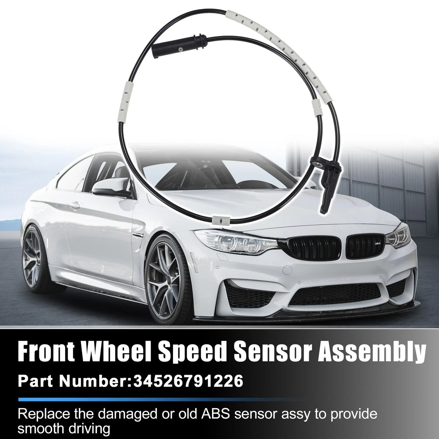 Rear Left Right Side ABS Wheel Speed Sensor for BMW 340i Base 3.0L L6