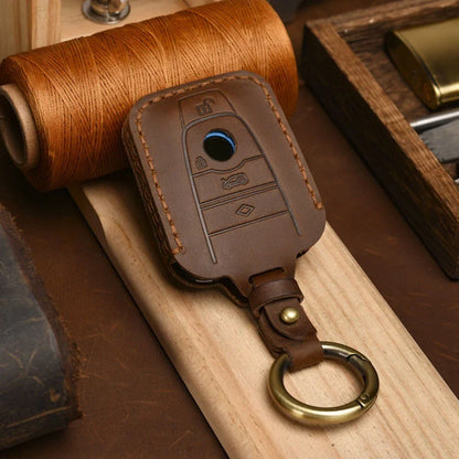 Leather / Key Case Cover Holder Shell for BMW Keyless