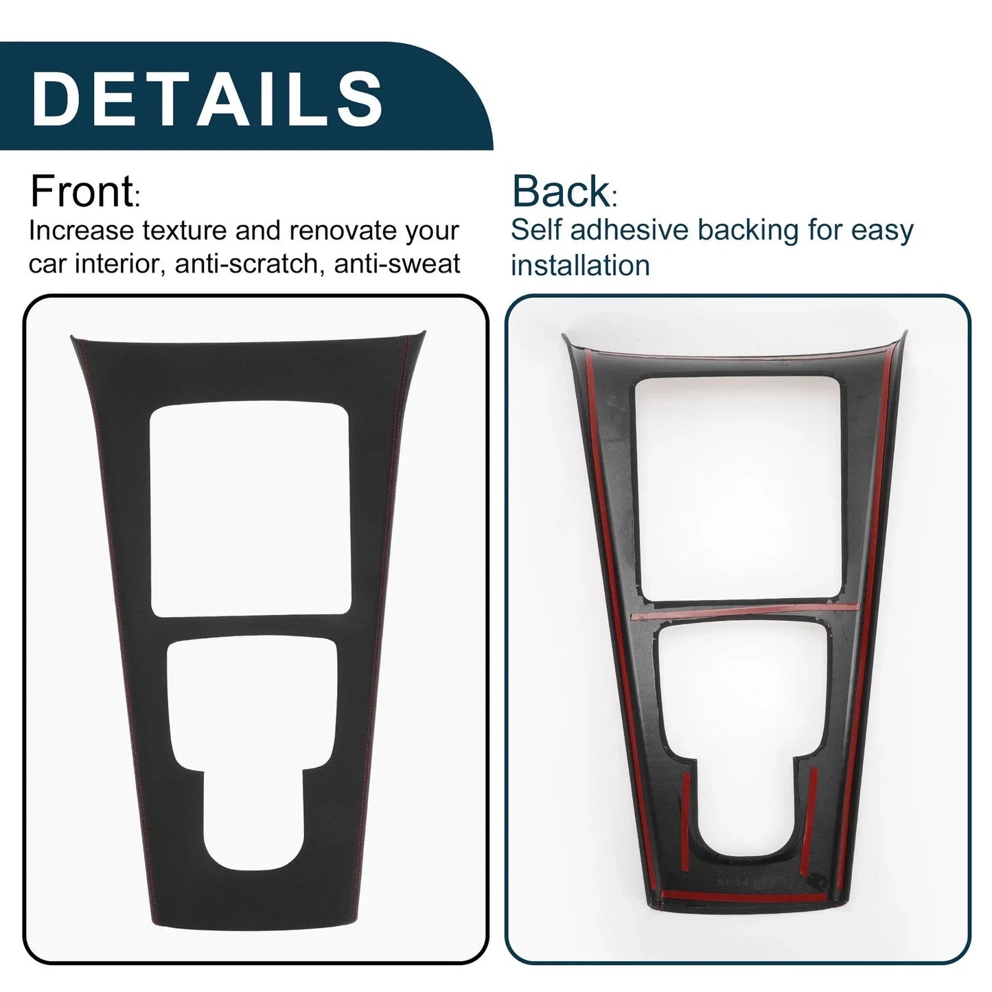 Center Console Panel Sticker for Mercedes-Benz GLA Class (2020-2021) Black Red