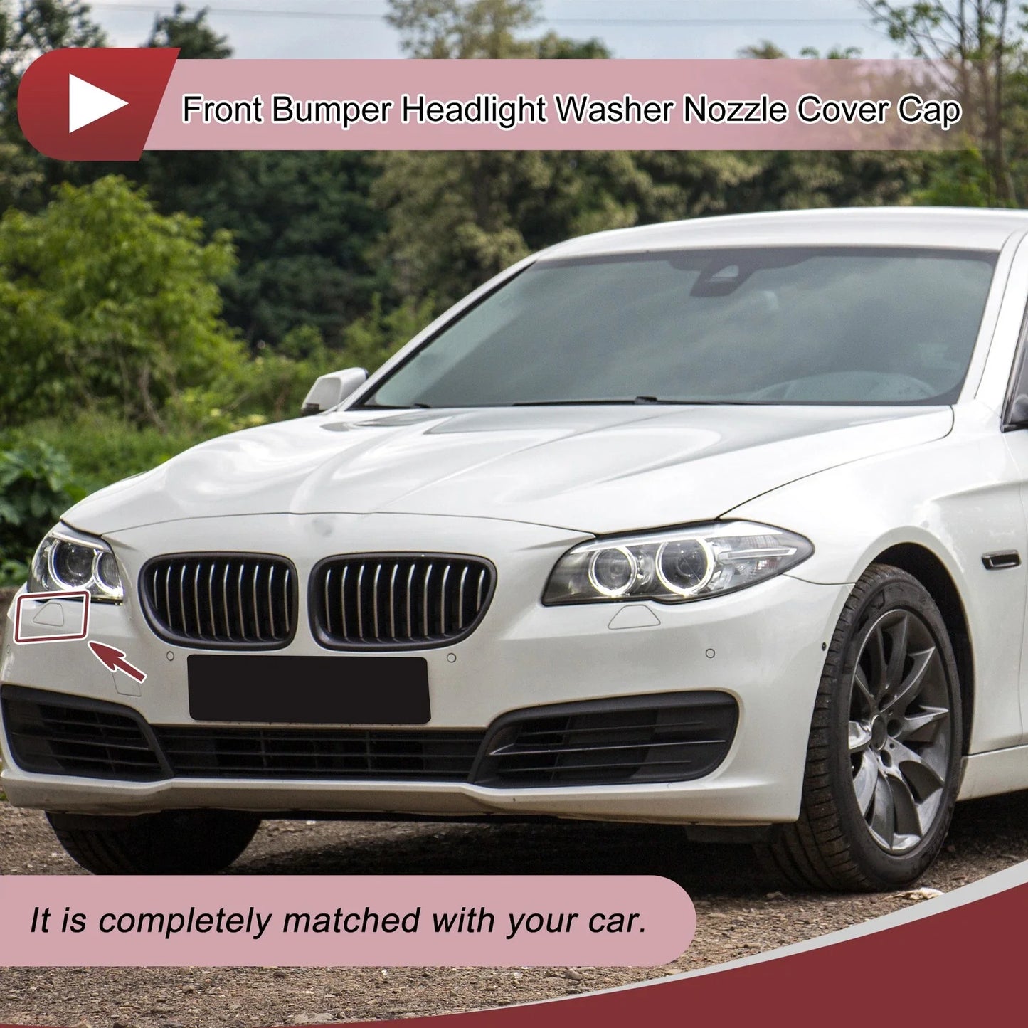 Bumper Trim Nozzle Cover Bronze for BMW 528i (2012-2013)