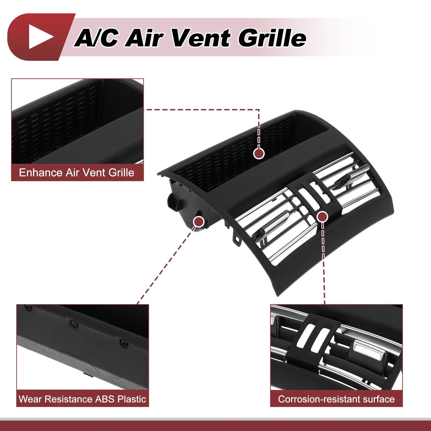 Rear Center Console Air Outlet Vent Grille for BMW 520i 528i