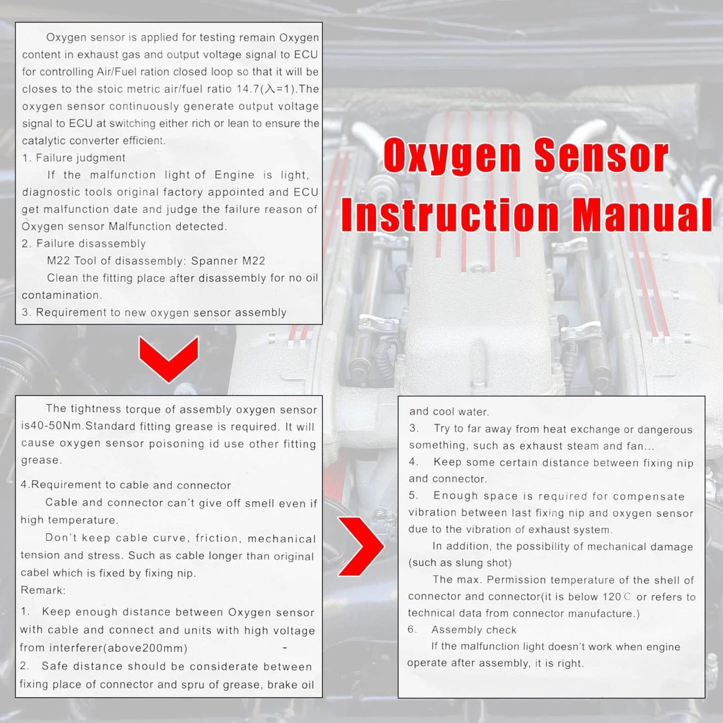Oxygen Sensor Air Fuel Ratio Downstream O2 Sensor for BMW 435i (14-16)