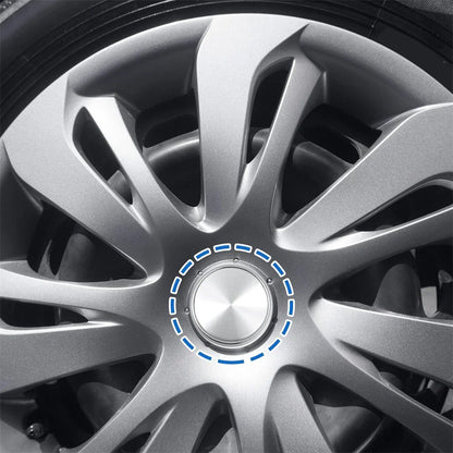 4 Pcs 60mm Chrome Wheel Center Caps for Universal Rims No Logo