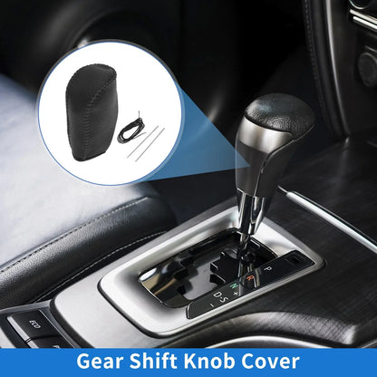 Car Gear Shift Knob Cover for Hyundai Tucson (2010-2013) - Pebbled Black