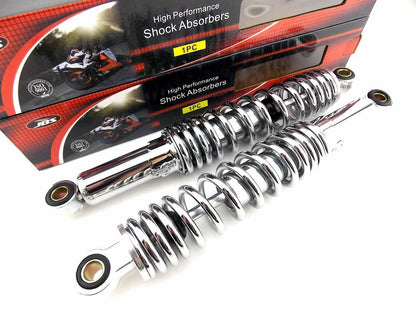 325mm JBS Chrome Rear Shock Absorbers for Suzuki GN250