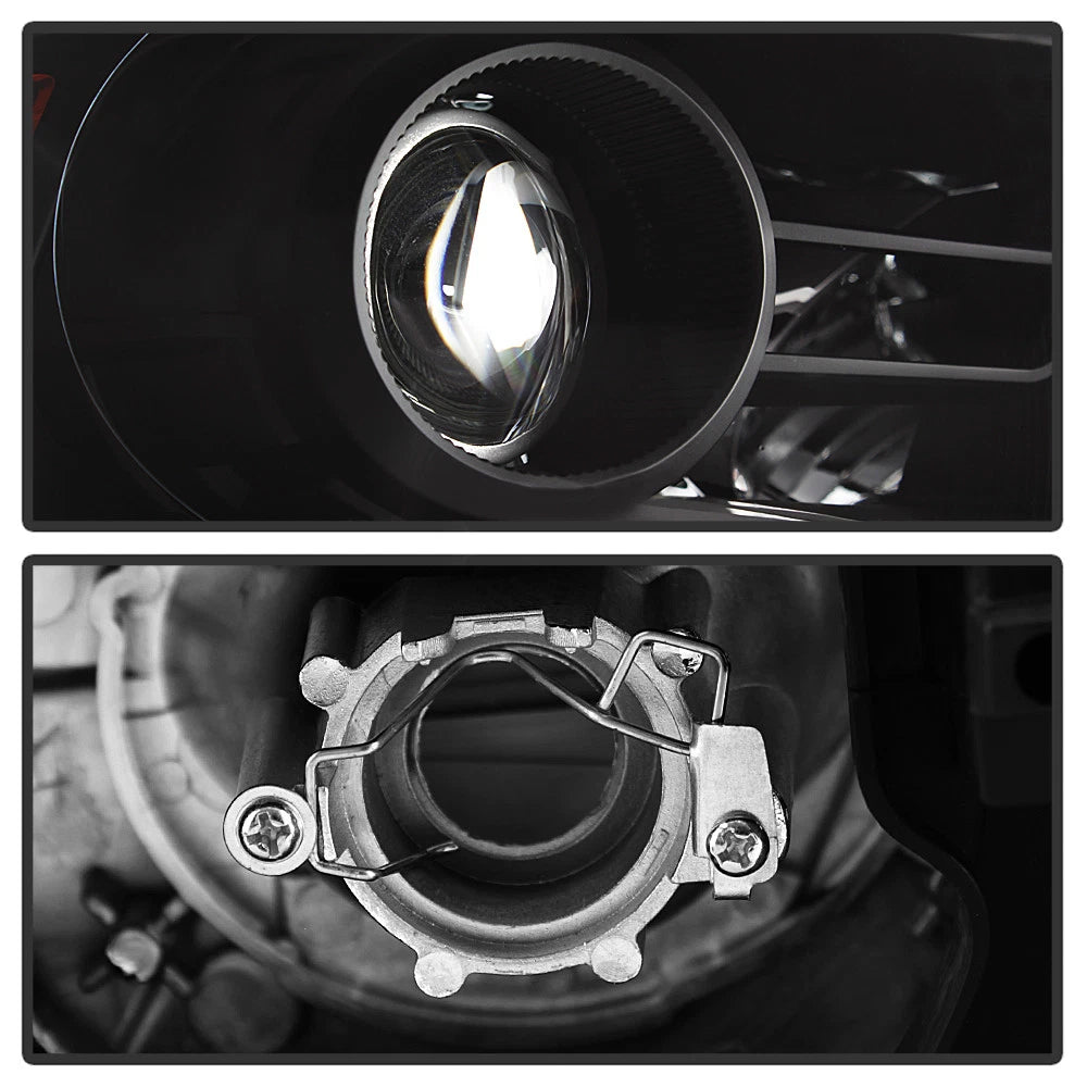 Black LED DRL Projector Headlights for Dodge Ram 1500 2500 3500 (2013-2018)