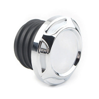 CNC Cut Chrome Gas Cap for Harley Dyna Softail