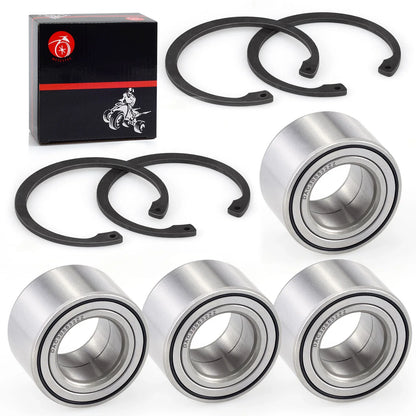 4x Front/Rear Wheel Bearing & Circlip for Arctic Cat