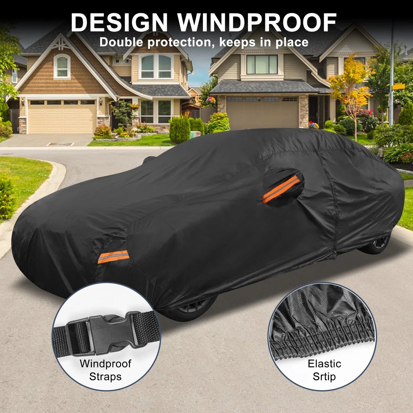 Car Cover Waterproof Aluminum Film Inner Cotton for BMW 3 Series with Zipper