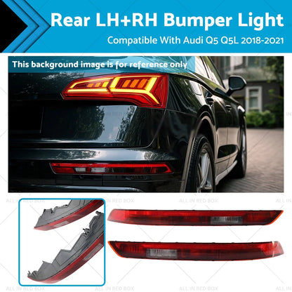Bumper Light Tail Brake Stop Lamp Pair LH+RH for Audi Q5 (2018-2021)