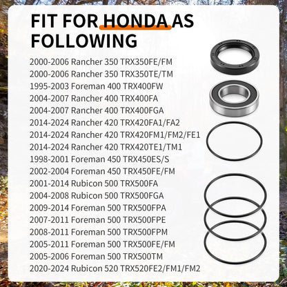 Rear Left Axle Wheel Bearing Seal for Honda Foreman Rubicon 500 (2001-2014)