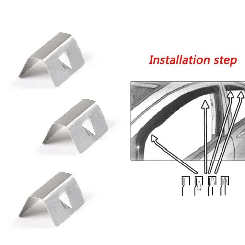 8PCS / 12PCS Wind Rain Deflector Channel Metal Retaining Clips