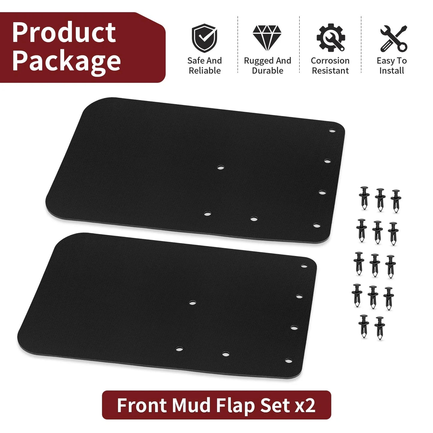 Front Mud Flap Set for Kawasaki Teryx KRX 1000 Special Edition (2020–2024)