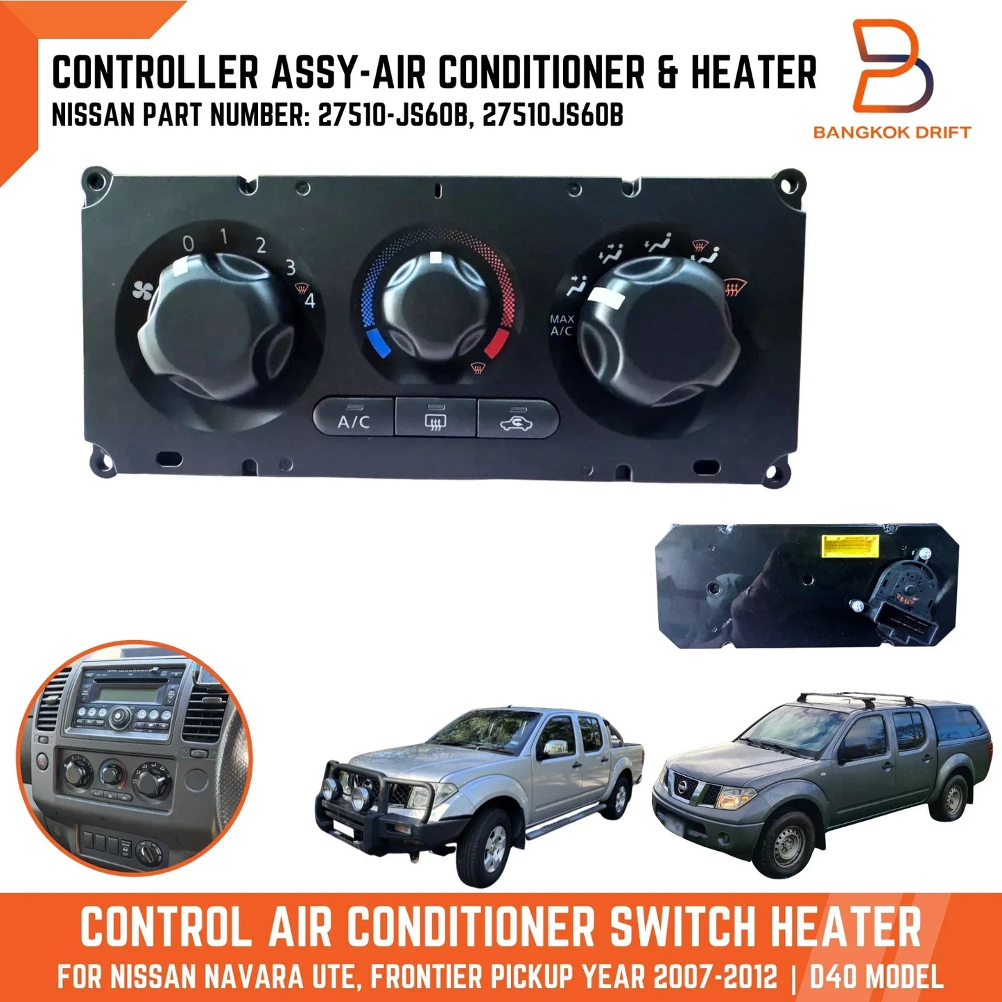 A/C Heater Control Switch Panel for Nissan Navara D40 (2007-2012)