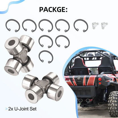 2 x Rear Drive Shaft U-Joint Kit for Can-Am Quest 500/650 (2002–2004)
