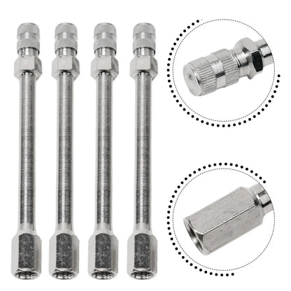 4x 100mm Metal Tire Wheel Valve Extension Cap Stem for Car Truck Van