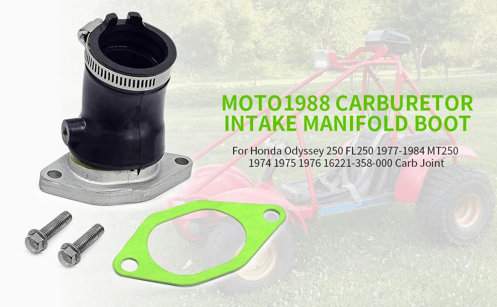 Carburetor Intake Manifold Boot for Honda Odyssey MT250 Elsinore (1974–1976)