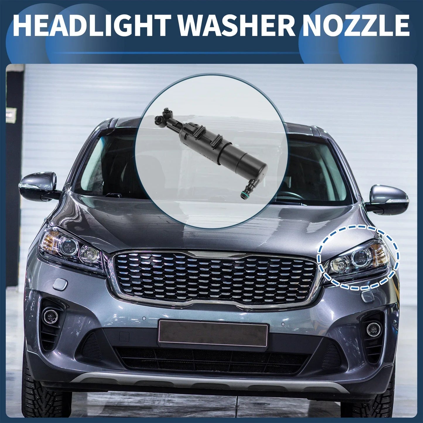 Driver Side Headlight Washer Nozzle for Mercedes-Benz C200 (2007-2015)