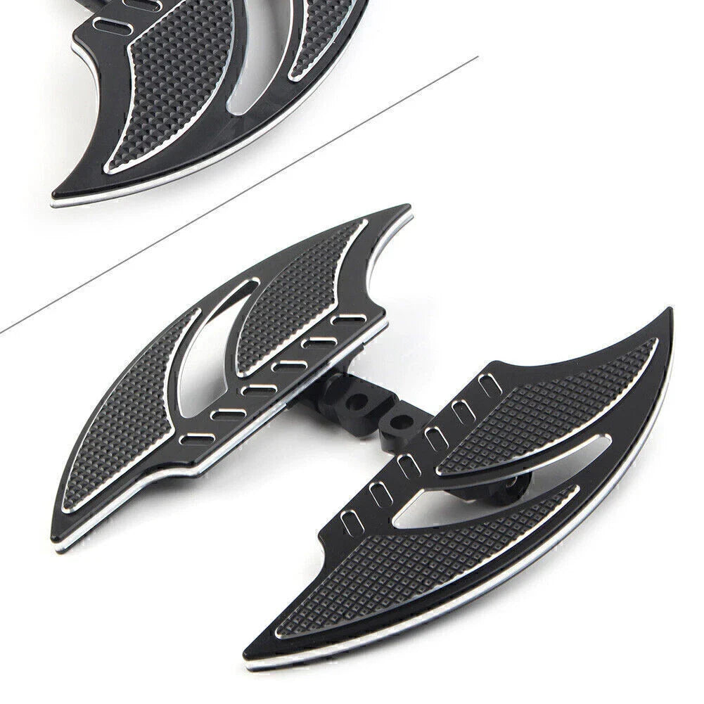 Black Male Mount Foot Pegs for Harley Dyna FXD FLST (2006-2017)