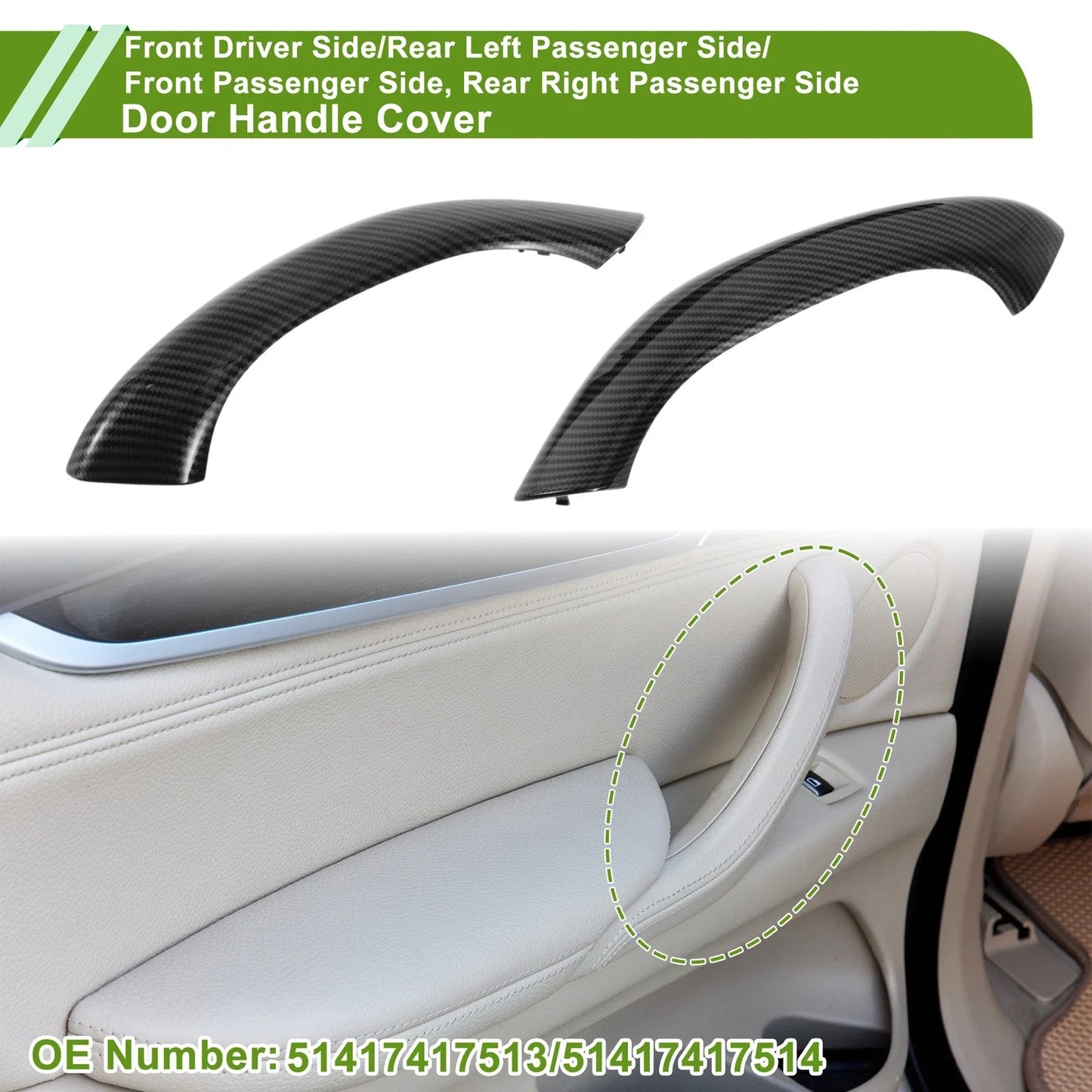 Door Panel Handle Pull Trim Cover for BMW X1 X2 (2016-2020)