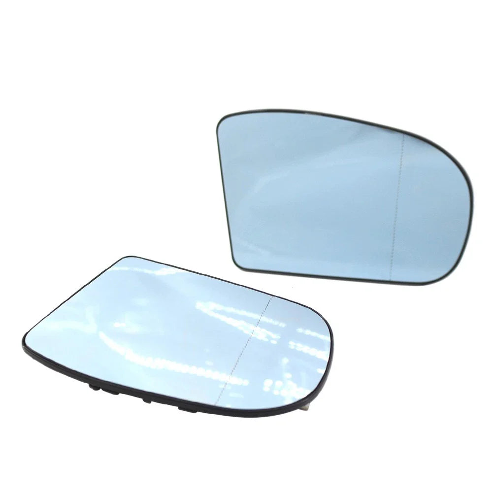 Blue Wide Angle Heated Door Mirror Glass for Benz C E Class (2001-2009)