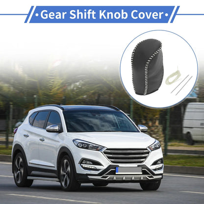 Car Gear Shift Knob Cover for Hyundai Tucson 2010-2013 - 1 x Black Beige