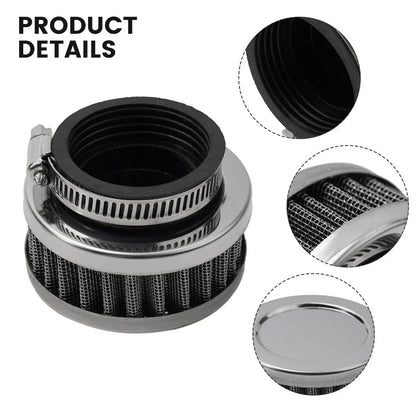 Air Filter Cleaner / 45MM Round Tapered Rubber Silver for Motorcycle