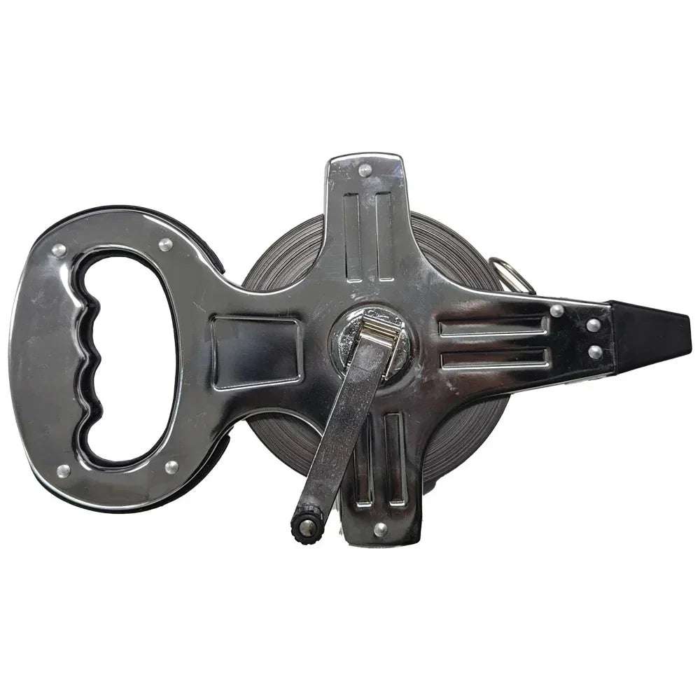 100m Stainless Steel Tape Measure Portable Retractable Ruler