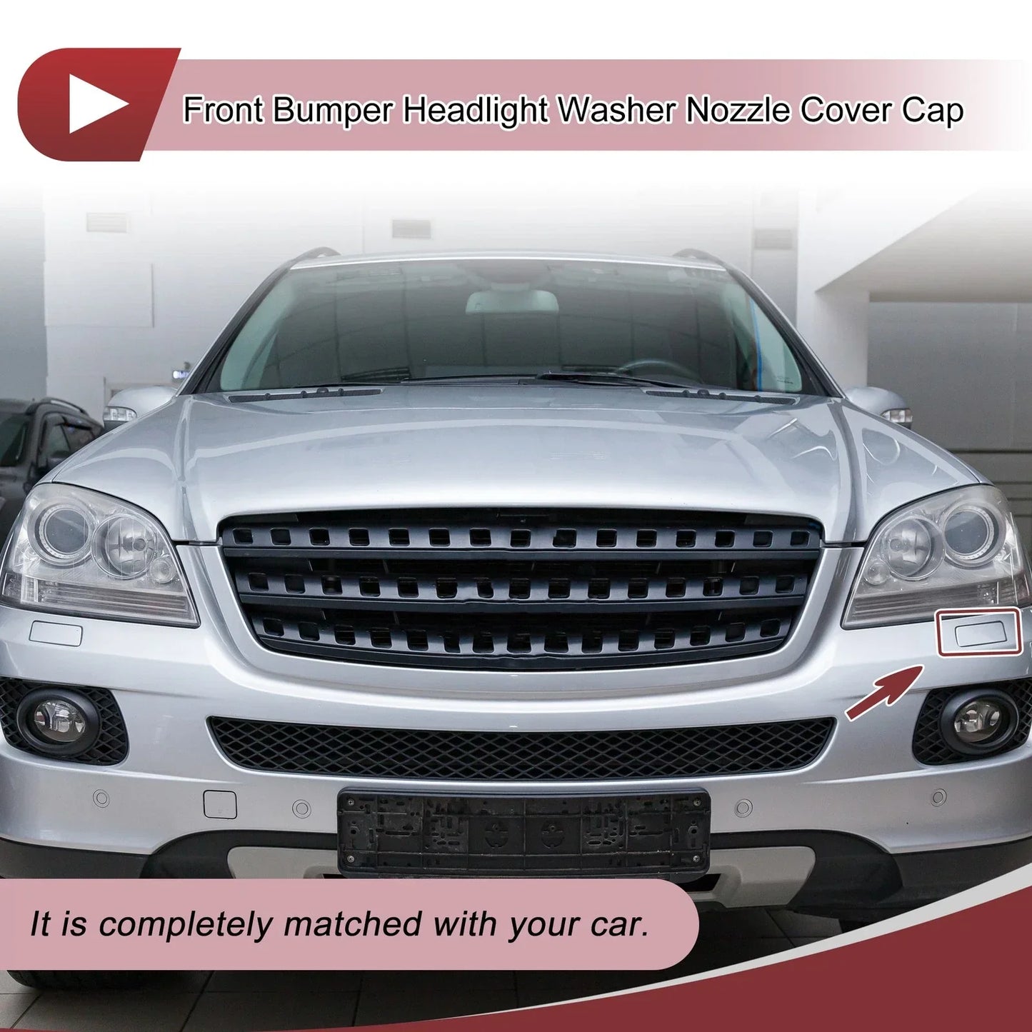 Front Left Washer Nozzle Cover for Mercedes-Benz ML350 (2003-2011) White
