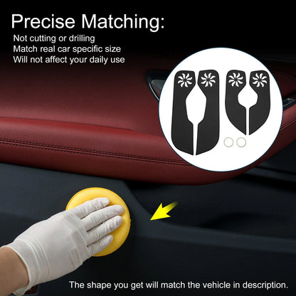 Car Door Anti Kick Pad Protector for Honda Civic 11th Gen (2022) - 1 Set Black