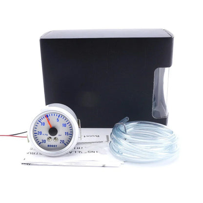 Boost Pressure Gauge 52mm Turbocharger for Car 12V 30–20 PSI Blue Light