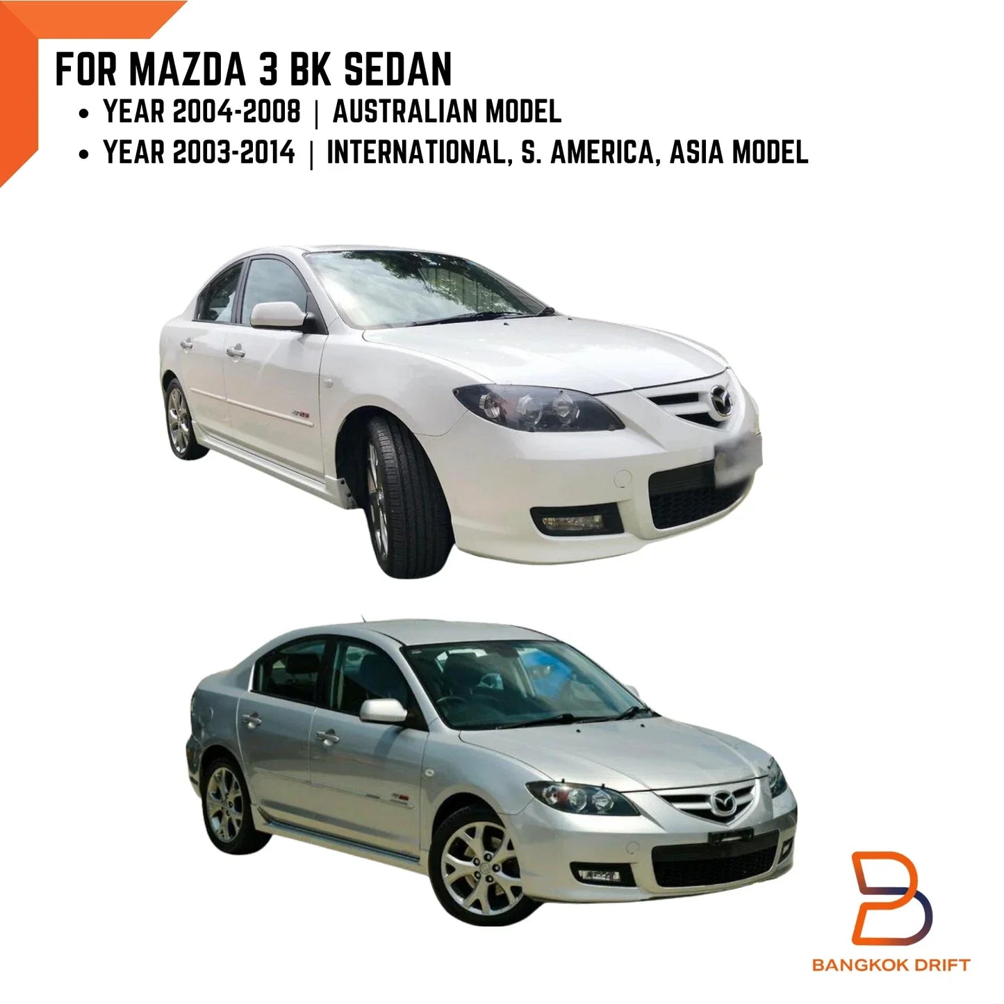 Weather Shield Window Visor Rain Guard for Mazda 3 BK Sedan (2003-2009)
