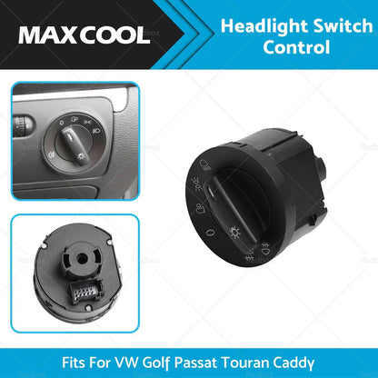 Headlight Light Switch Control Button for VW Golf Mk5, Passat, Touran, Caddy (2004-2009)