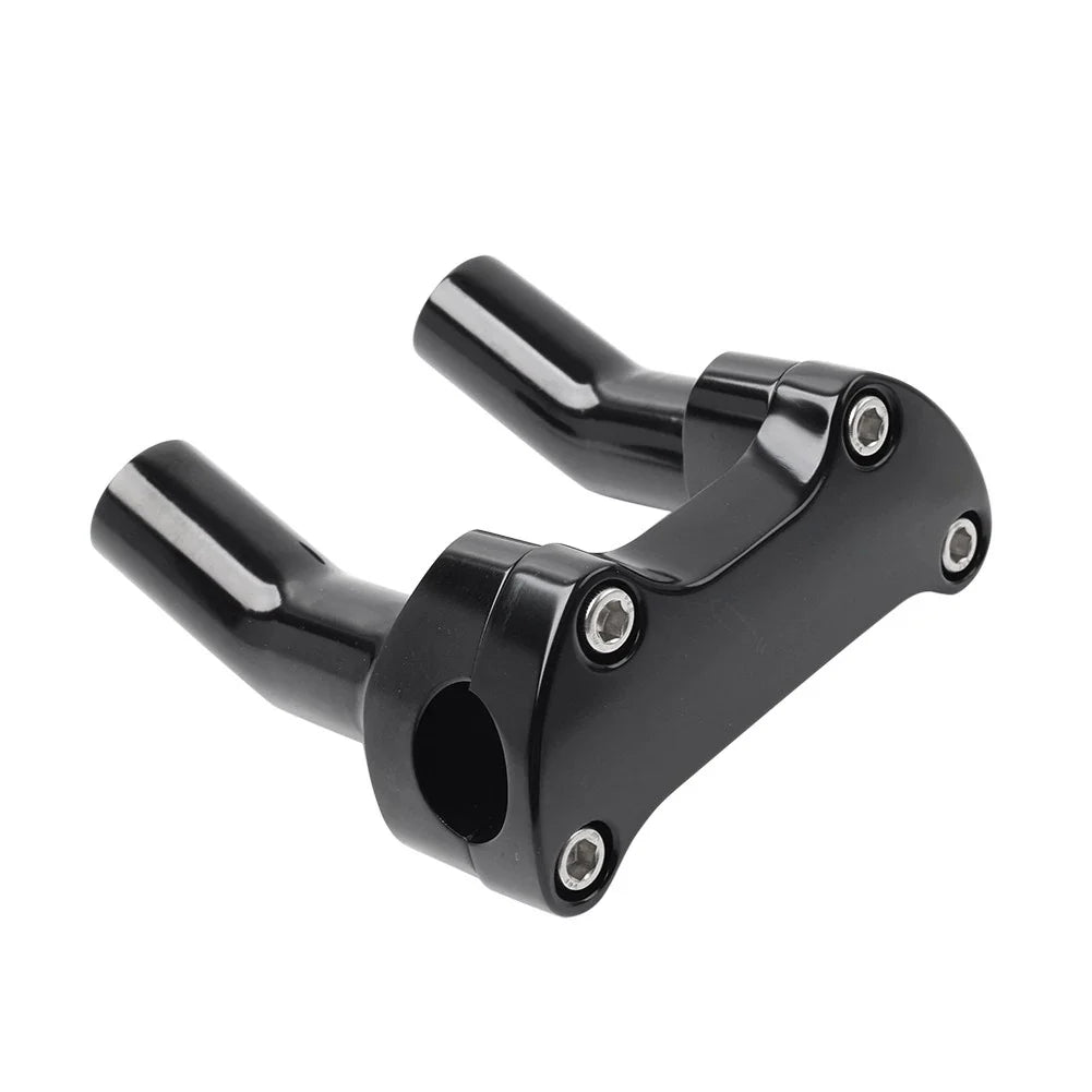 4" Tall Pullback Handlebar Riser for Harley Tour Super Black