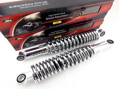 340mm JBS Chrome Rear Shock Absorbers for BMW R100 CS/RS/RT/S/7 (1976-1996)