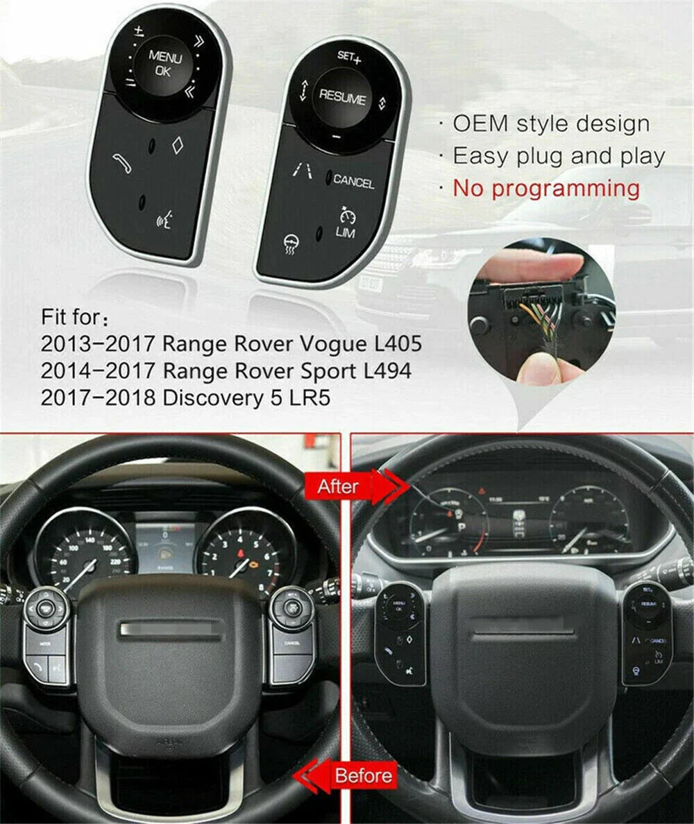 Steering Wheel Control Switch Buttons for Range Rover L405, Discovery 5 (2013-2023)