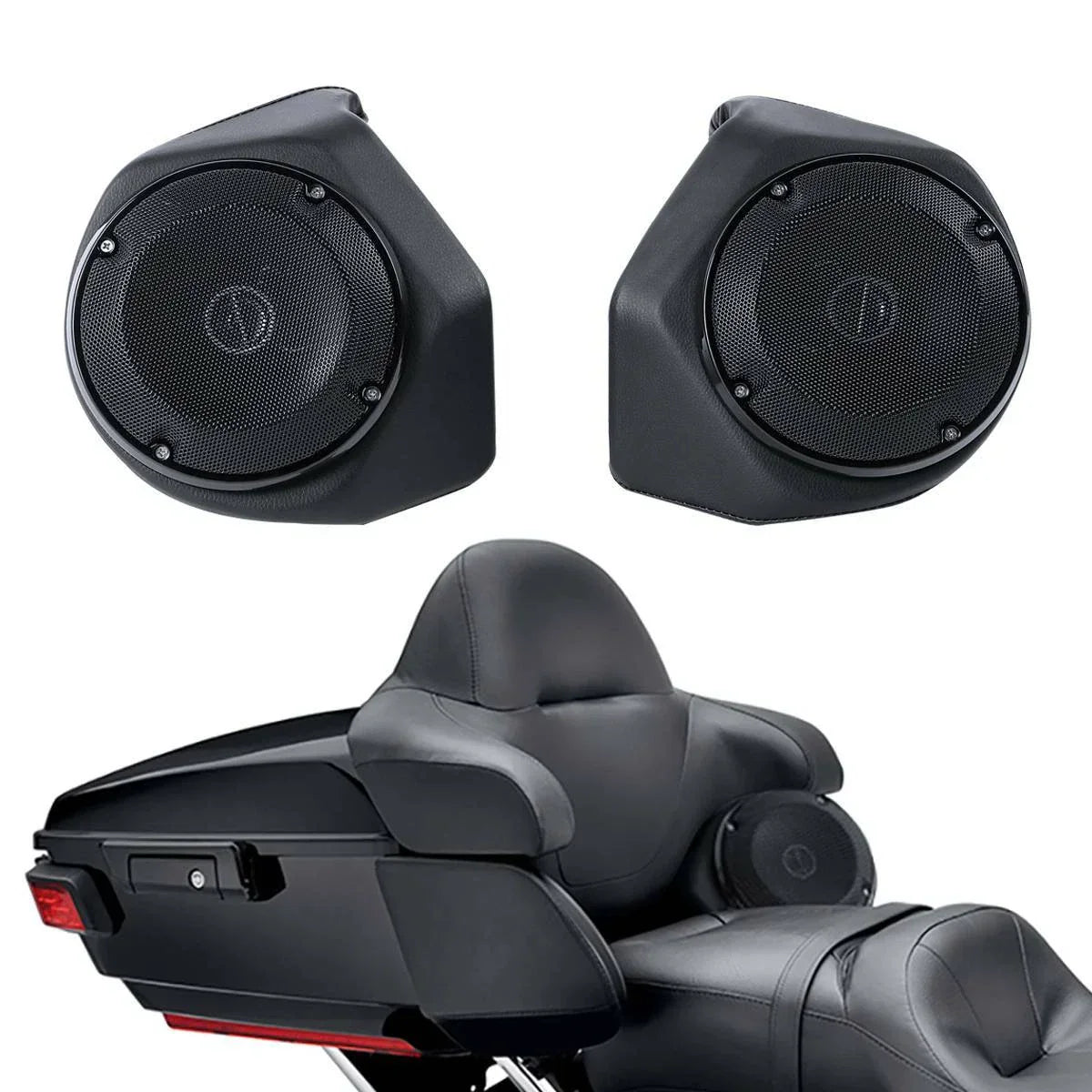 Black King Trunk Speakers for Harley Touring Street Electra Glide (2014-2025)