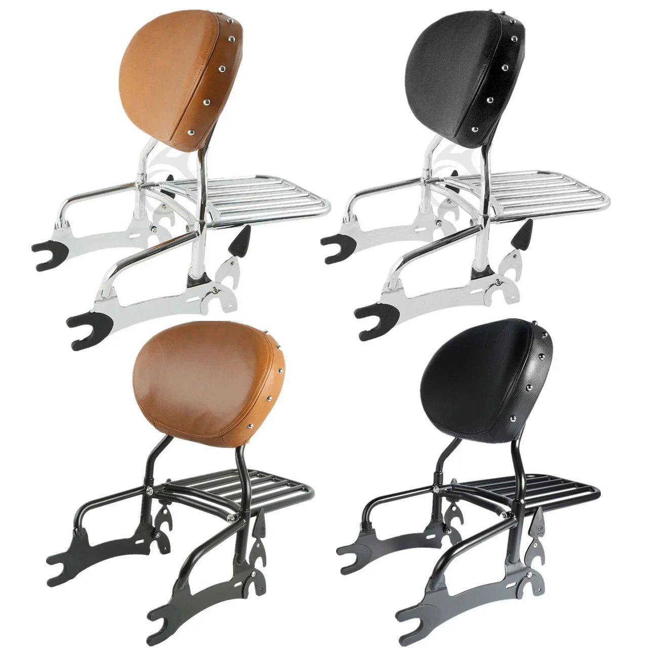 Sissy Bar Backrest Pad Luggage Rack for Indian Chief Classic Vintage